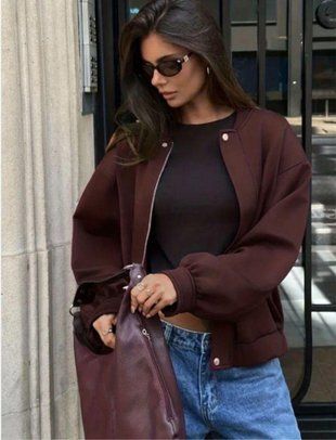 Стильна куртка-бомбер замшевий на дайвінгу Plus Size (р. 42-52) Арт. 7219 7219-Yani фото